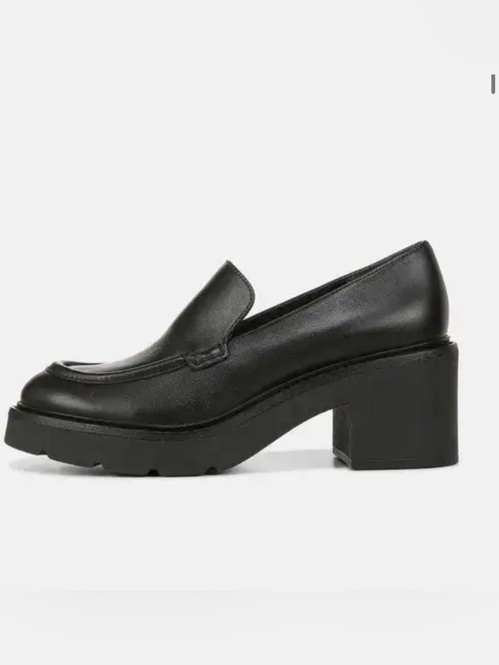 $188 Vince Women’s Rowe Platform Black Leather Loafers Shoes Sz. 7.5 Medium